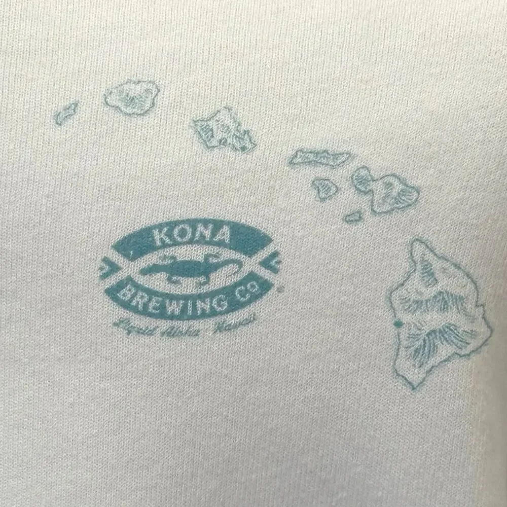Kona Brewing Co women’s Small cropped hoodie sweat surf graphic long sleeves